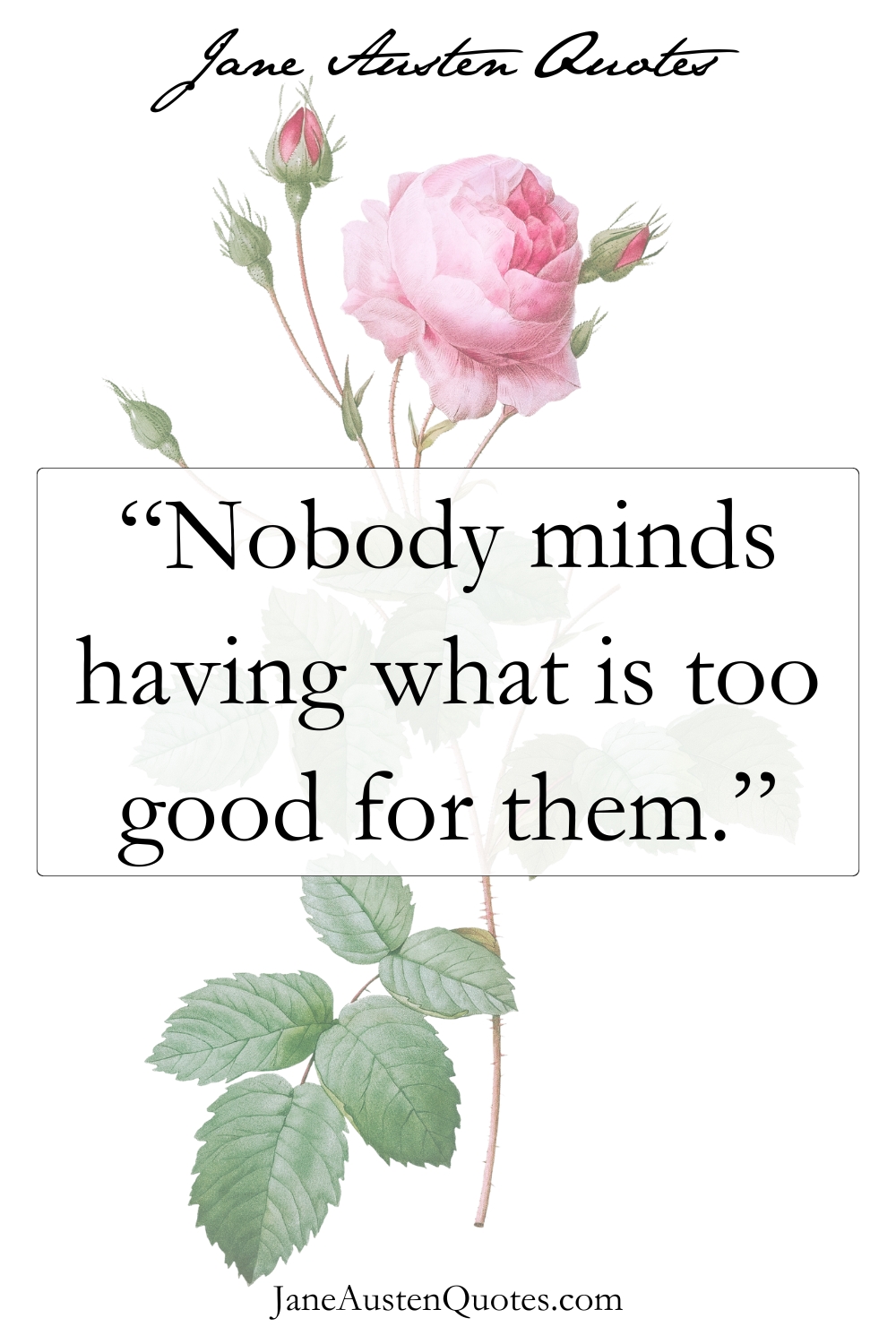 Nobody minds having what is too good for them.